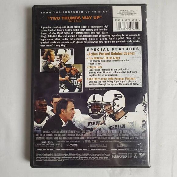 Friday Night Lights (Widescreen) – Billy Bob Thornton – Sports Drama DVD - Picture 3 of 3